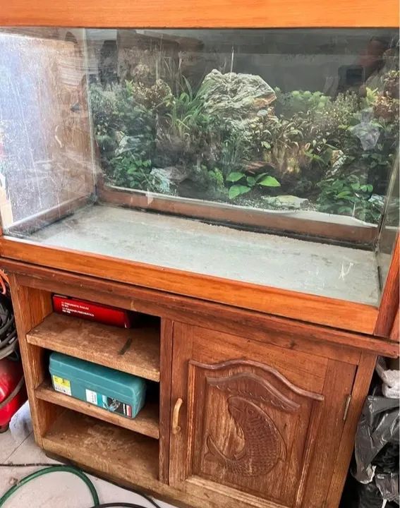 Vendo aquario com móvel de madeira