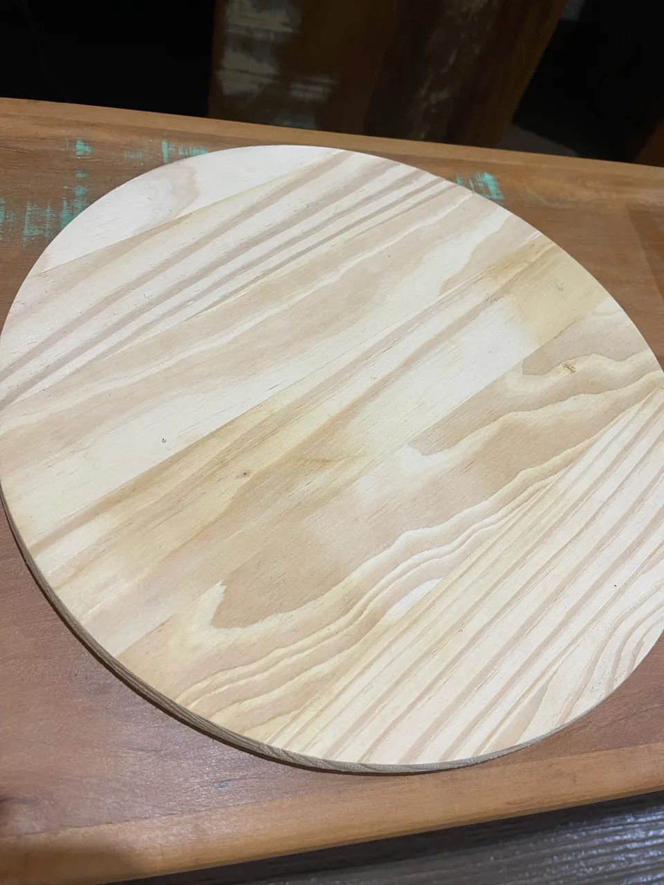 Tábua Redonda de Madeira - 34 cm de diâmetro  - Foto 2