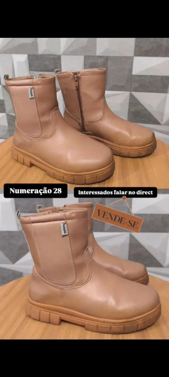 Bota Infantil Bege - Número 28