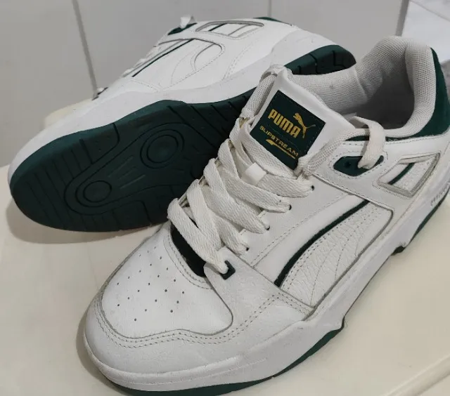 Tênis Puma Slipstream - Branco, Verde e Dourado