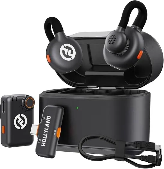 Hollyland Lark M2S Combo (Camera RX+USB-C RX+ Lightning Adaptador