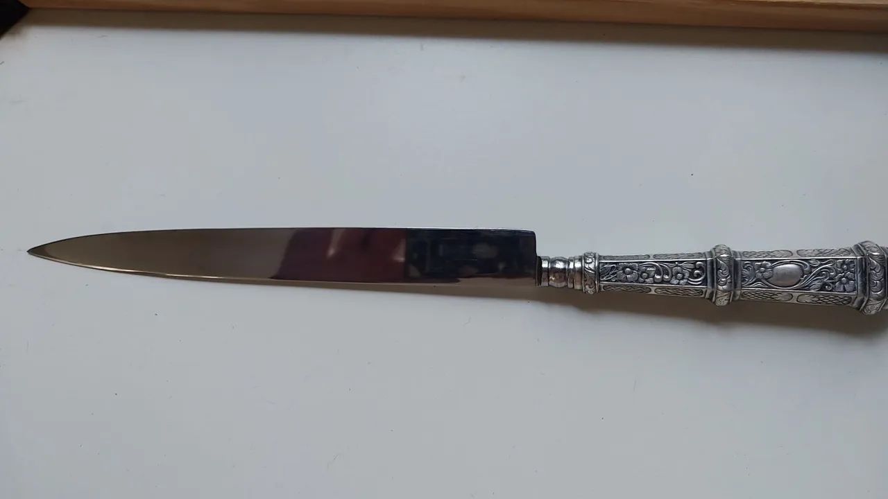 Punhal corneta antigo sem uso 32 cm - Foto 4