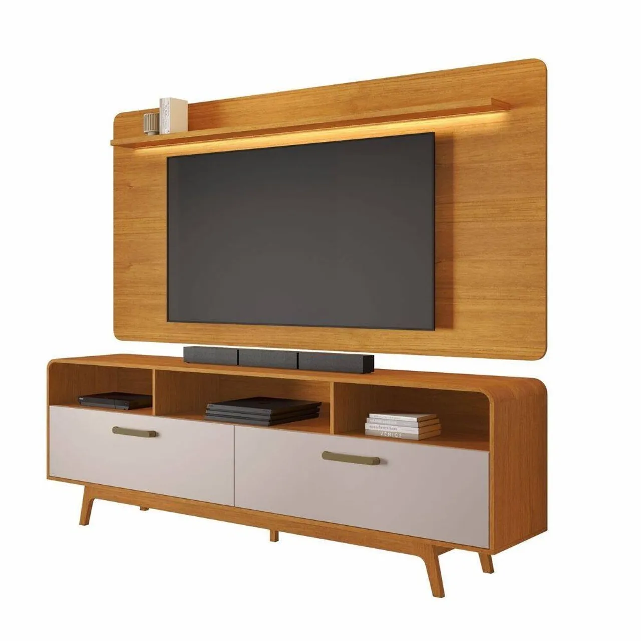 Rack e painel cristal