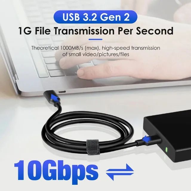 Cabo Usb Tipo C Para Usb 3.2 10 Gbps - Foto 2
