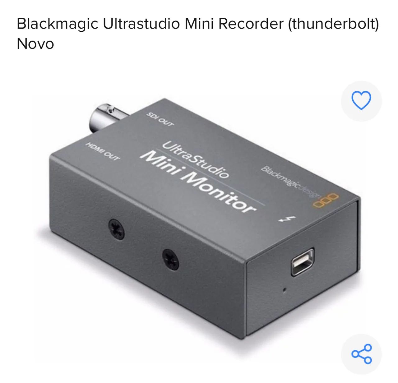 Blackmagic Ultrastudio Mini Recorder 