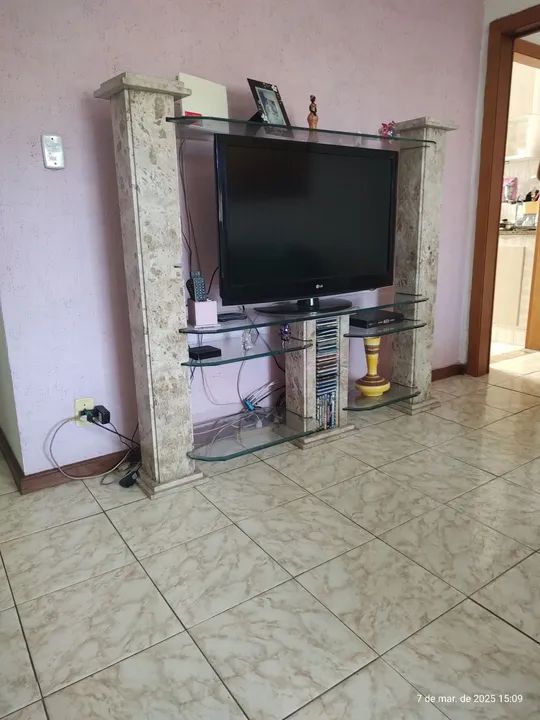 Conjunto de Mesa de TV em Mármore - Foto 3