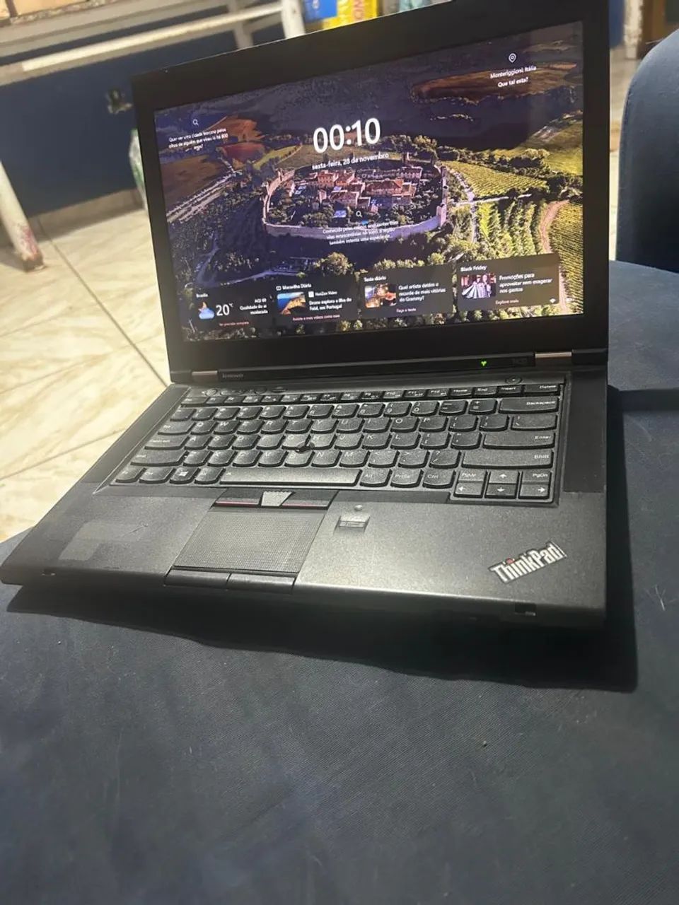 Notebook ThinkPad Win11, 12GB, SSD128GB Bateria 4hs Tá Um Avião 