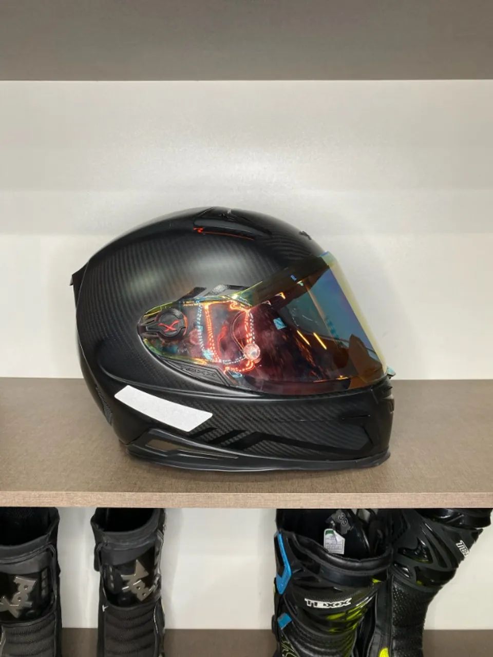 Capacete Nexx Xr-2 Red Line Tamanho 60 Seminovo - Foto 2