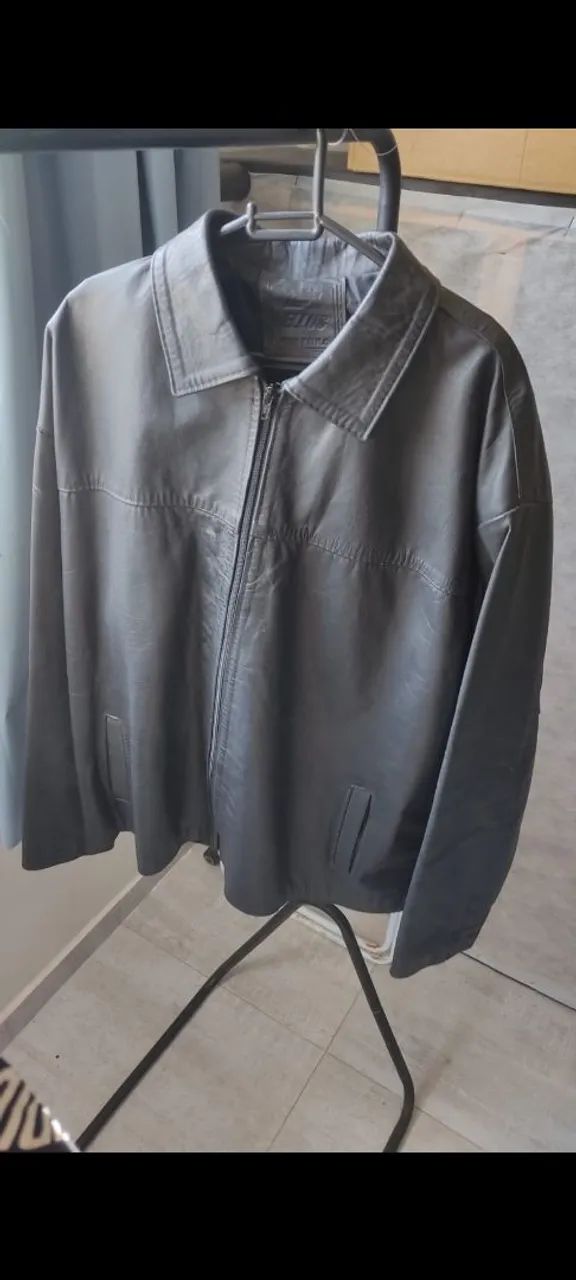 Jaqueta de couro masculina GG usada Roupas São João do Rio