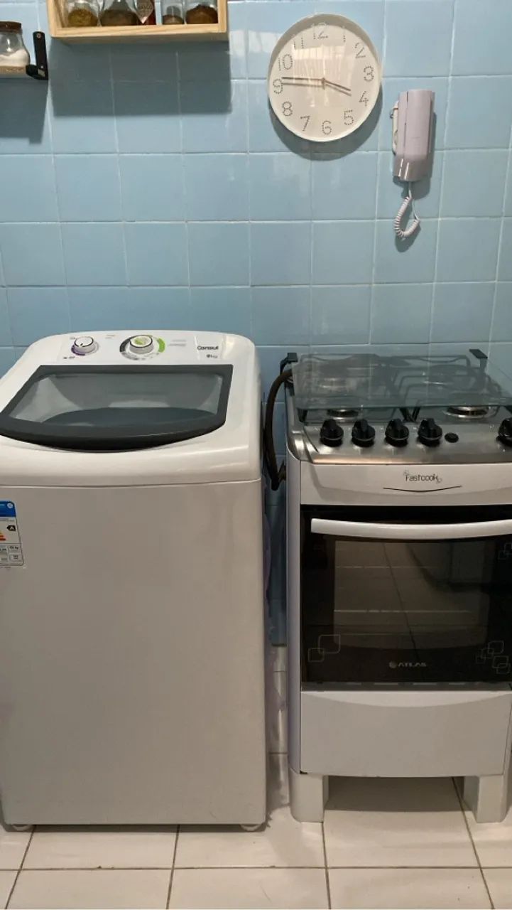Fogão 4 bocas Branco Atlas New Fastcook com Acendimento Automático