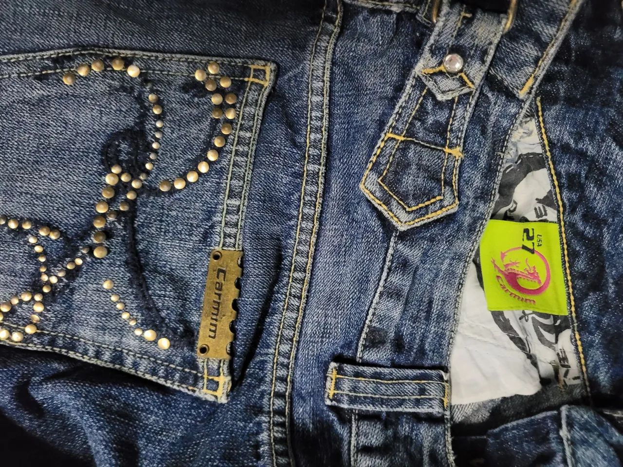 Mini saia jeans Carmim Original  numero 27. - Foto 5