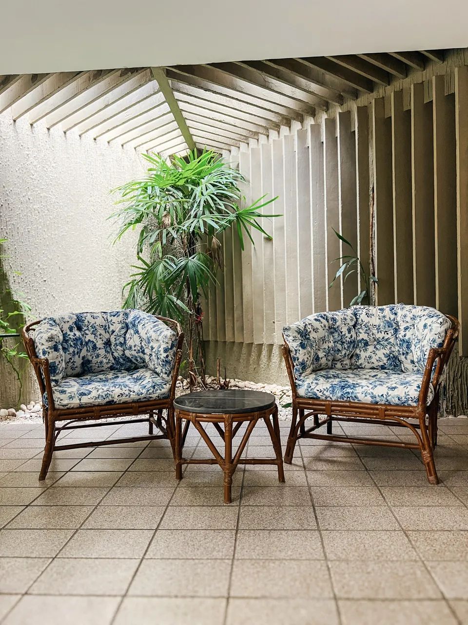 Conjunto poltronas cana da Índia 