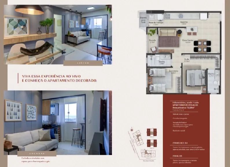 Apartamento (Padrão), com 3 quartos e 1 banheiros à Venda, 79 m² em Criciúma/SC - Foto 5