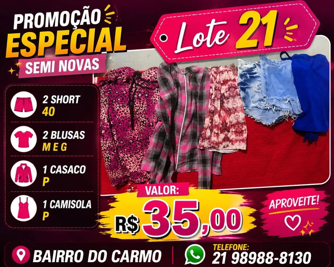Lotes de Roupas Femininas vários tipos e tamanhos. - Foto 3