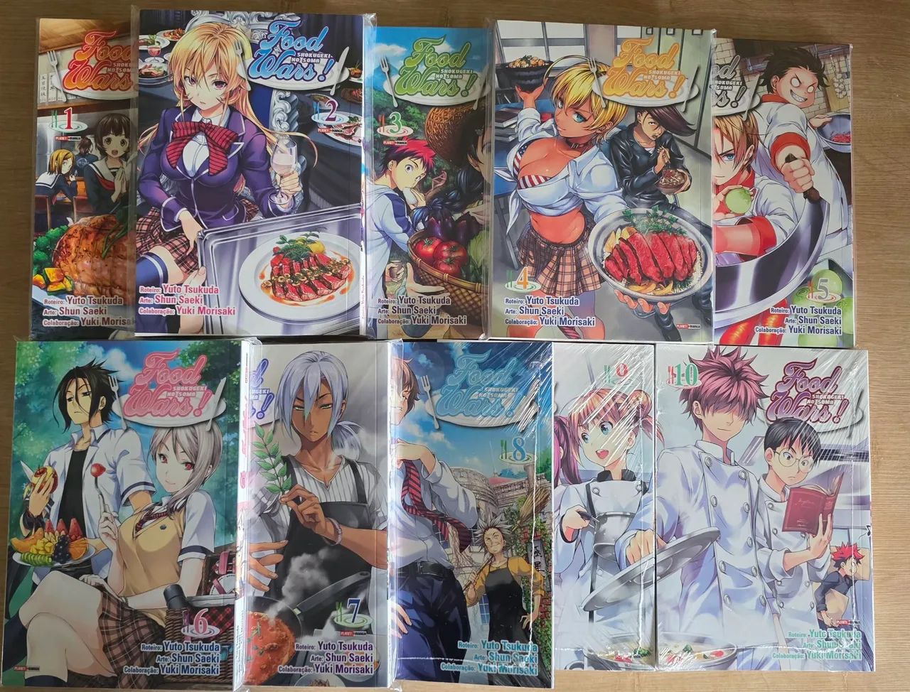 Mangá Food Wars - Volumes 01 ao 10 - Novos e Lacrados - Livros e