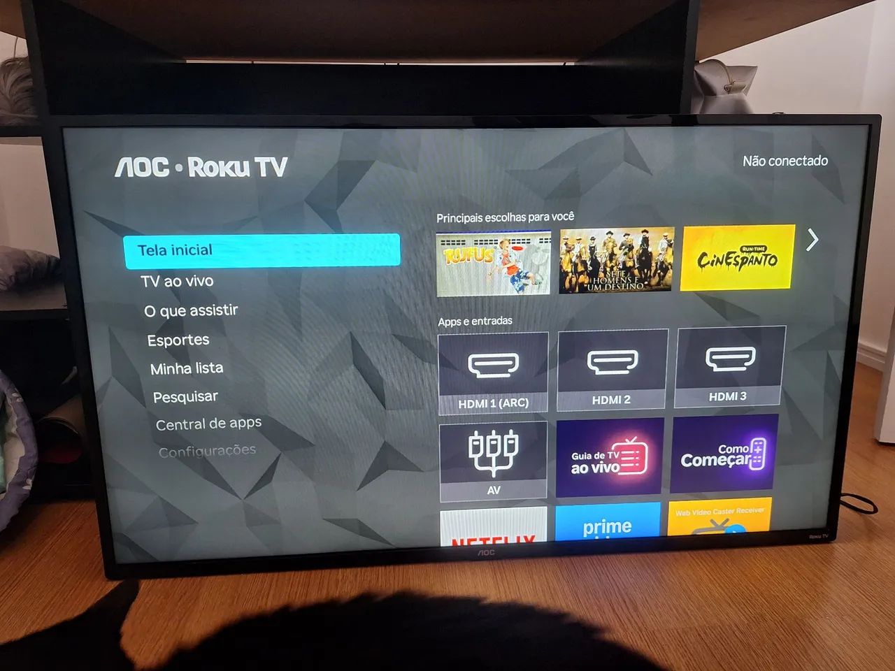 Smart TV AOC roku tv 43 polegadas modelo 43S5195  - Foto 4
