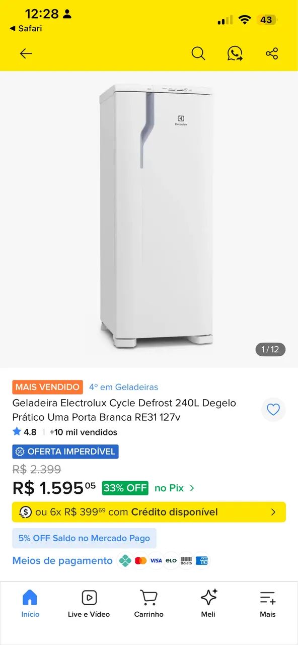 Geladeira Eletrolux  - Foto 4