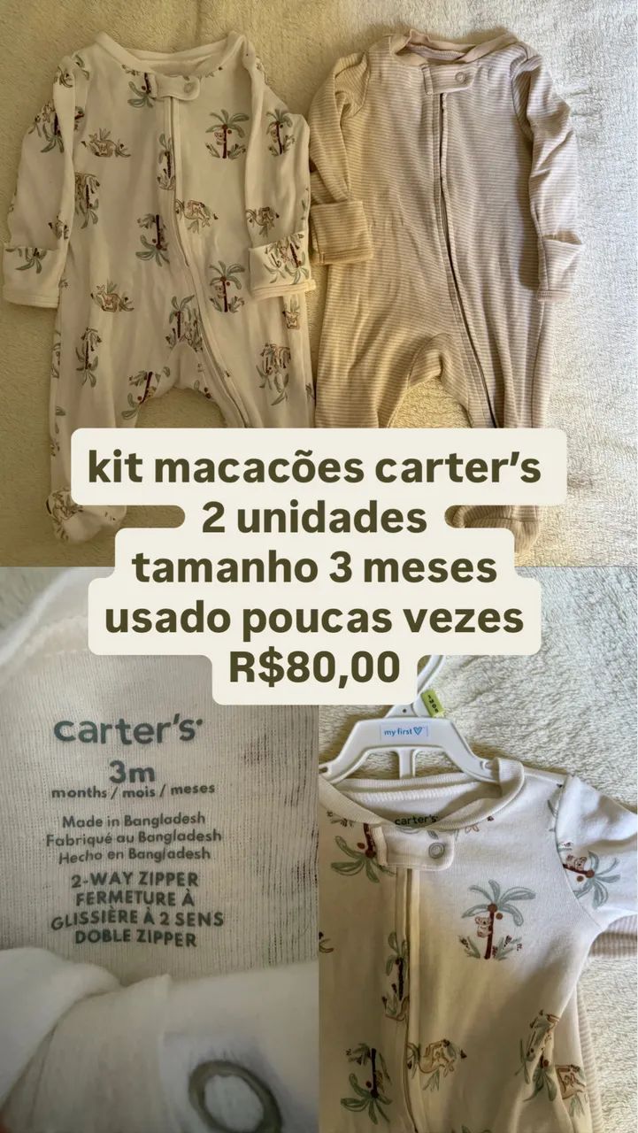 Roupas carters de Bebe 0-3meses - Foto 2