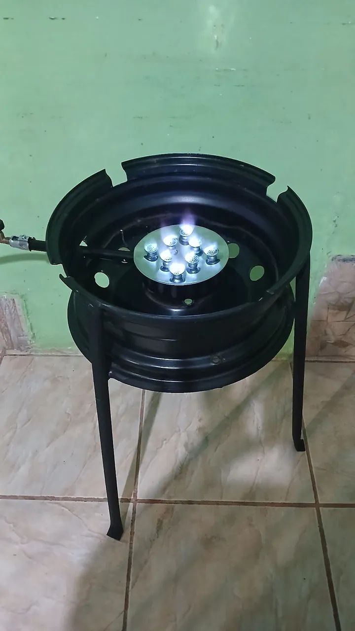 Vendo esse fogão para disco de arado e tacho novo - Foto 6