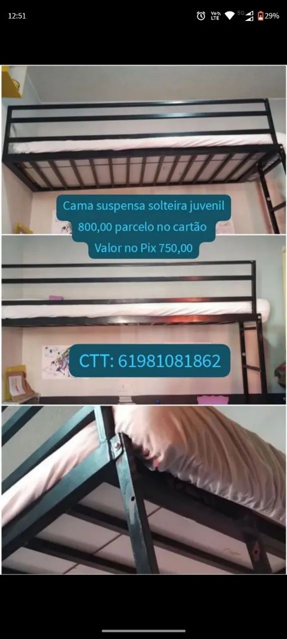Cama Elevada Solteiro  - Foto 3