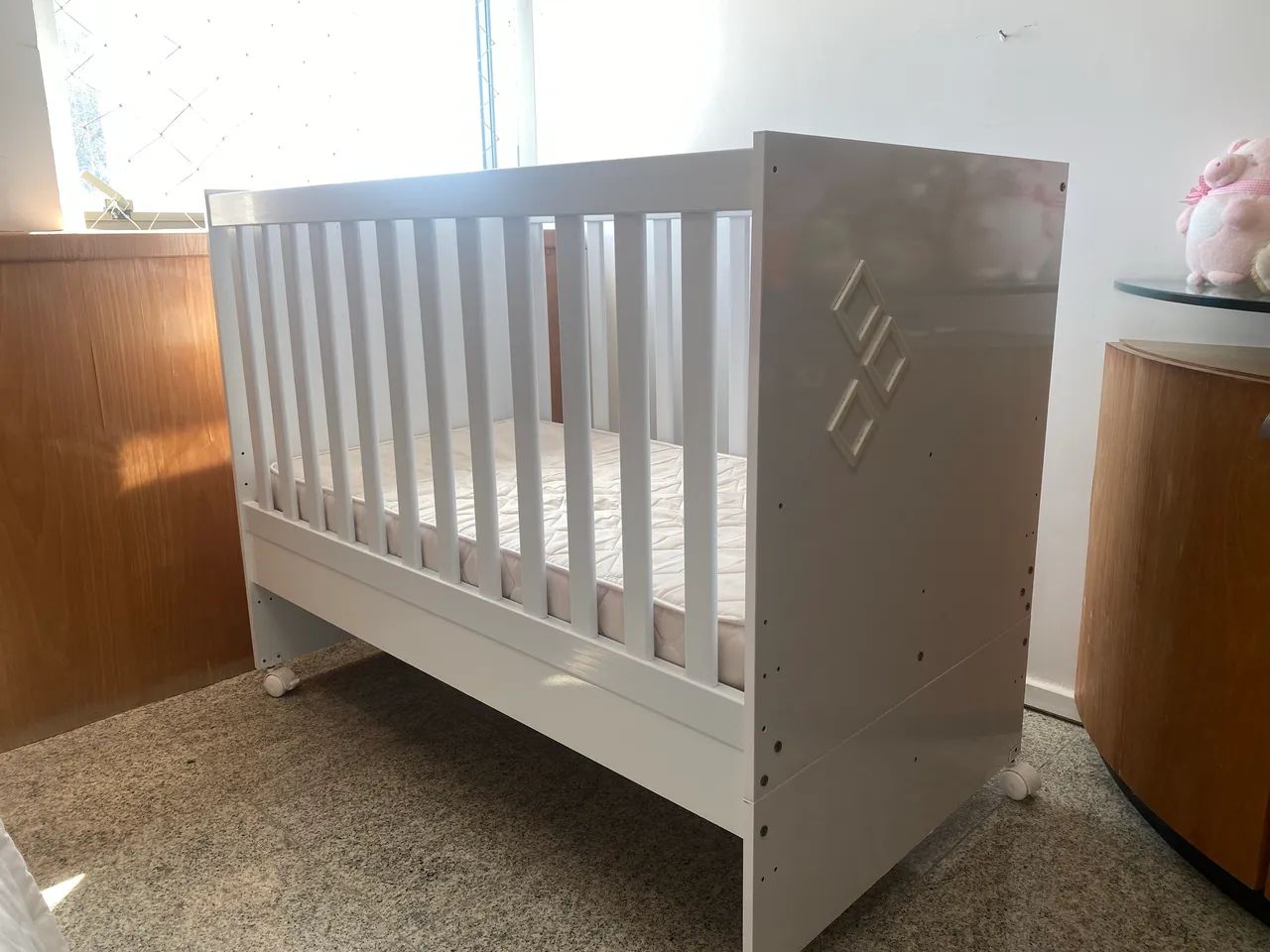 Berço-Mini cama, novíssimo, com colchão