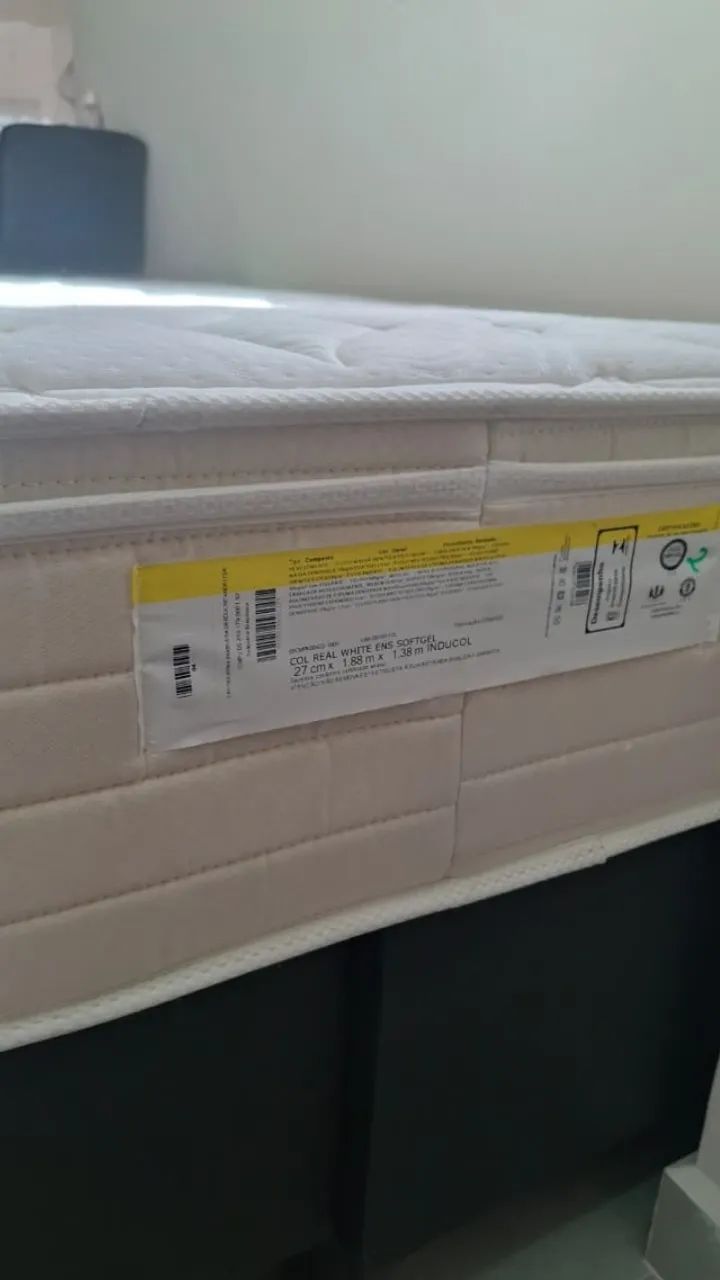 Cama Box Casal Inducol Real Molas Ensacadas Excelente Estado - Foto 5