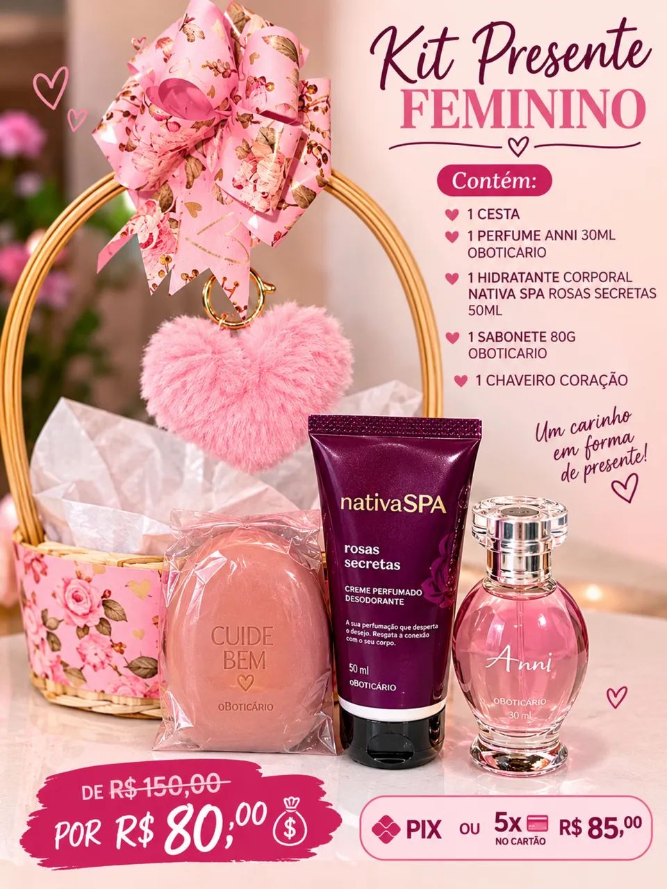Perfumes e cestas