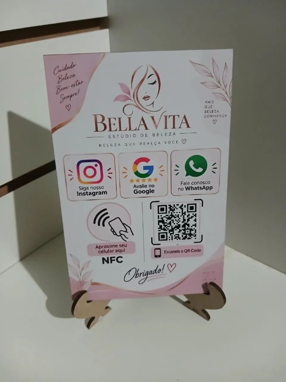 Totem Personalizado Google Avaliações | QR Code + NFC + Mini-site - Foto 2