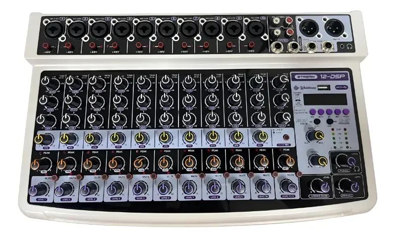 Mesa De Som Waldman Com 12 Canais e Interface De Áudio ST-12DSP