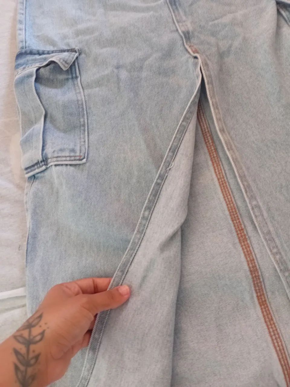 Saia jeans com fenda - Foto 3