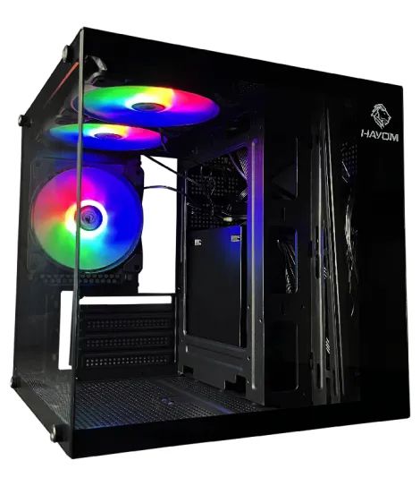 Gabinete Gamer Aquário HAYOM GB1787 - Com 3 Fans, Lacrado