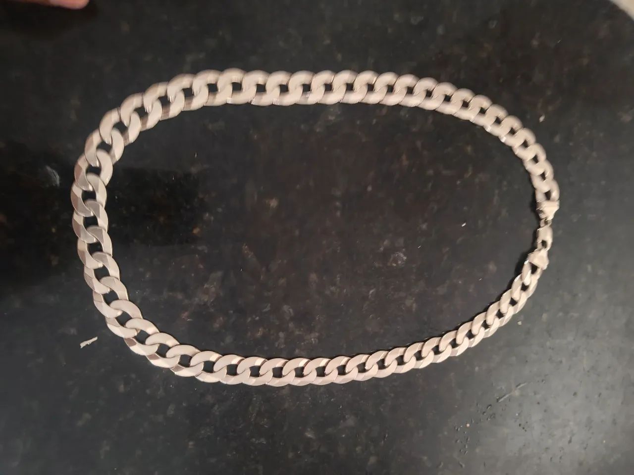 Corrente de Prata 925, 17mm "escama de peixe"  - Foto 4