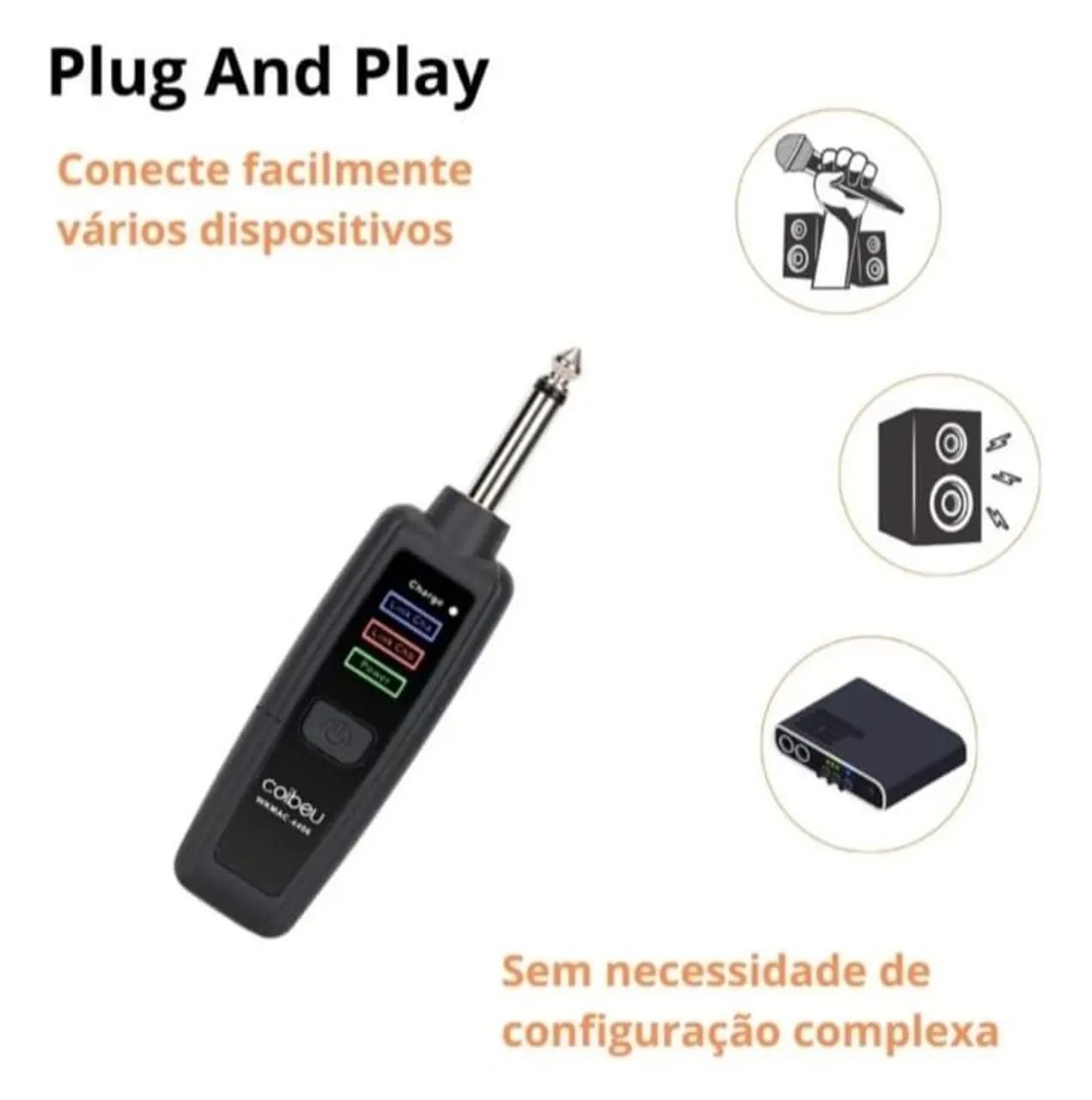 Kit 2 Microfones Coibeu sem fio profissional  - Foto 2