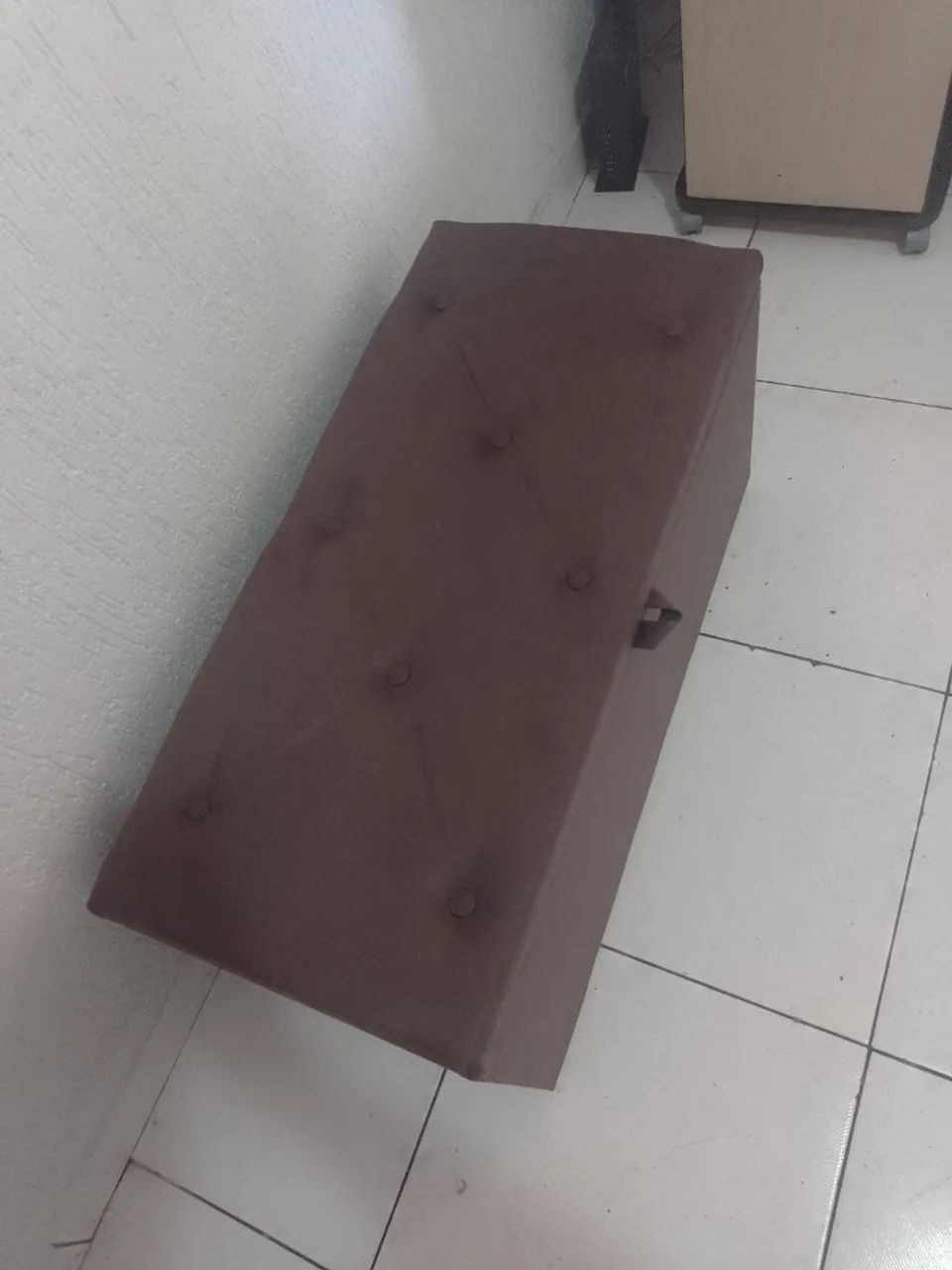 Baú puff marrom  - Foto 4
