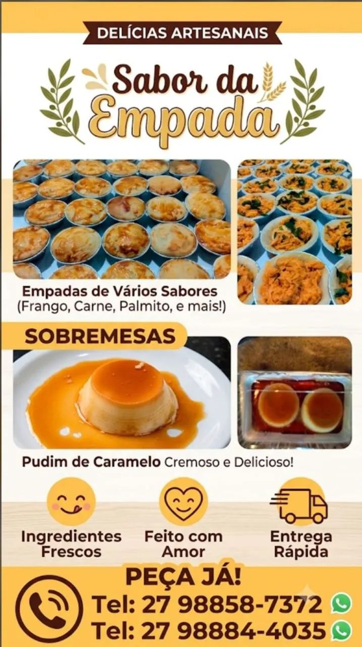 Faço emcomendas de empadas Empadão 