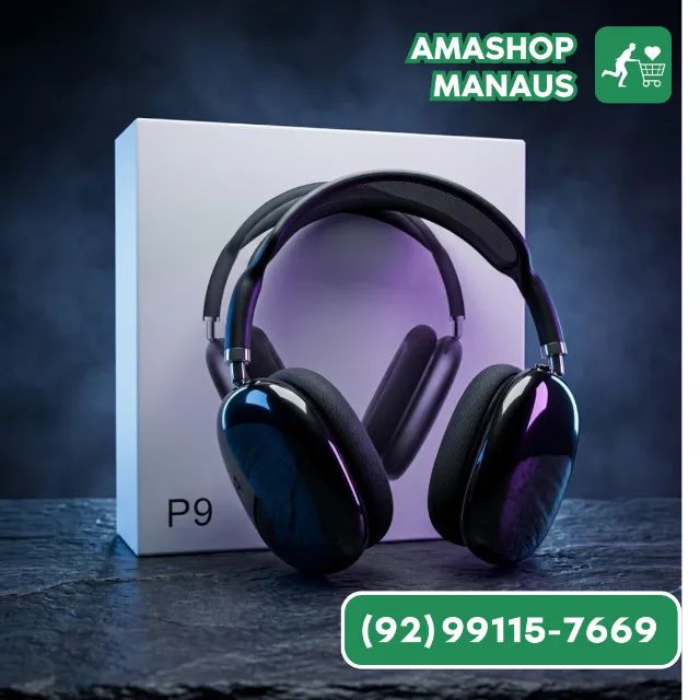 Headset Bluetooth P9 Wireless Pró com Cancelamento de Ruído