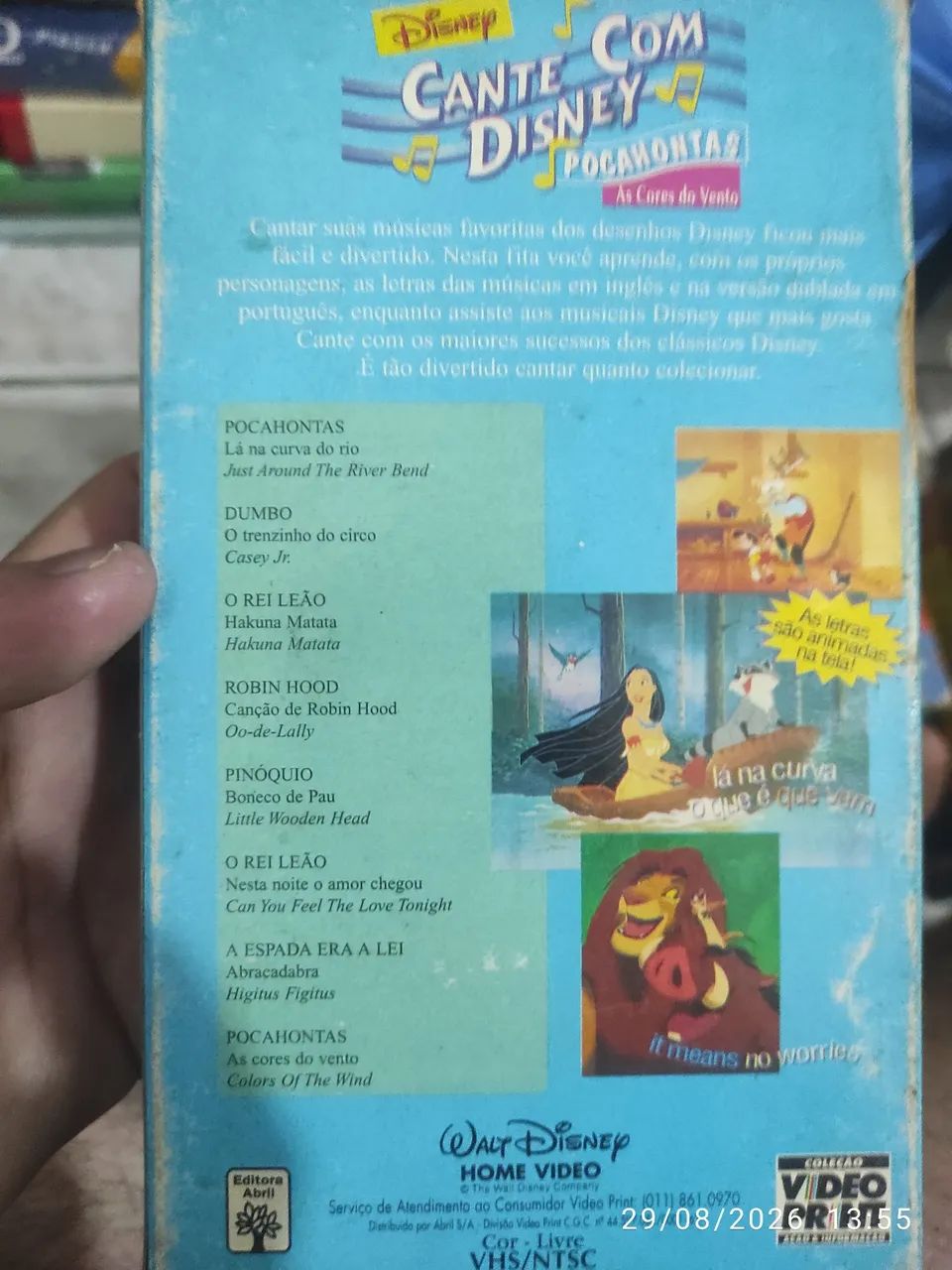 VHS Cante com a Disney Pocahontas  - Foto 2