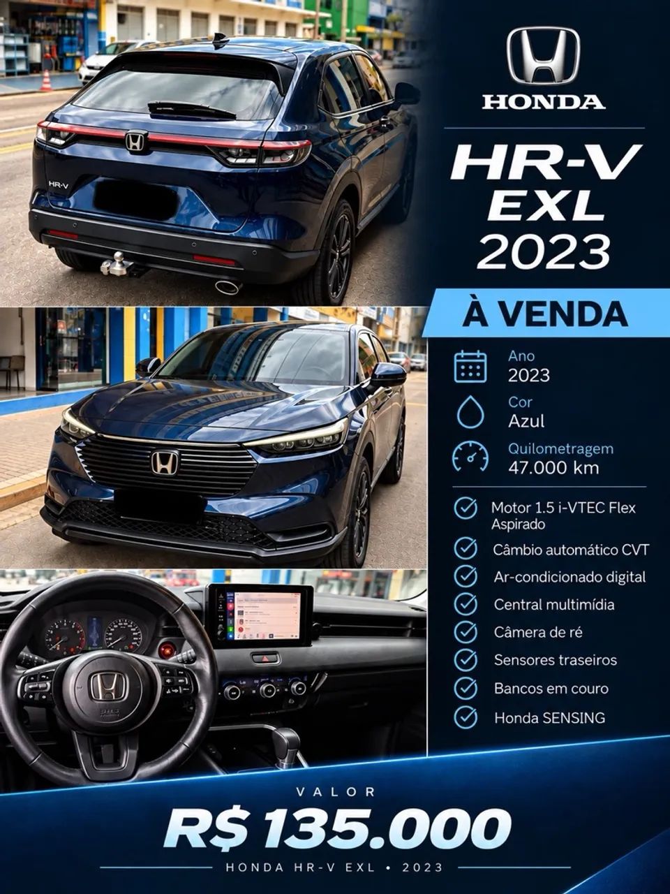 Honda Hr-V EXL 1.5 SENSING 16V 5P AUT. 2023