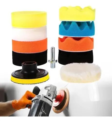 Kit esponjas Para Polimento 3 Polegadas Automotivo 11 Peças Com Adaptador  - Foto 3