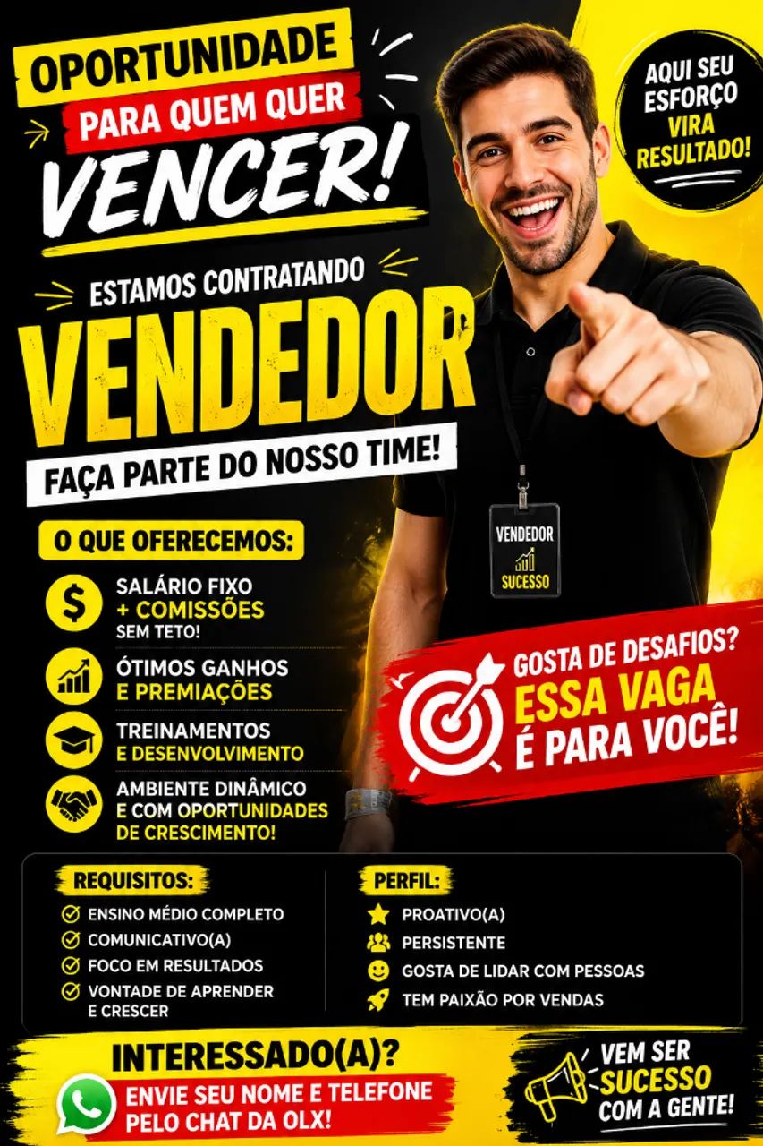 Vendedor - Contratação Urgente 1