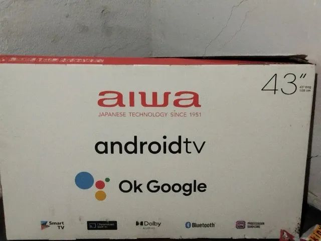 Smat tv aiwa 43 polegadas semi nova com Android tv - Foto 2