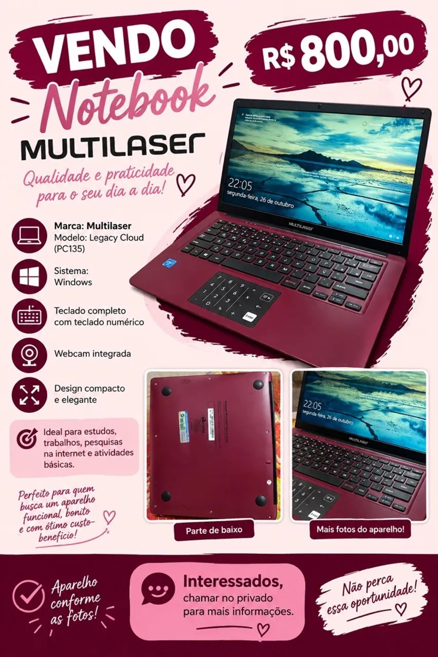 Vendo notebook 