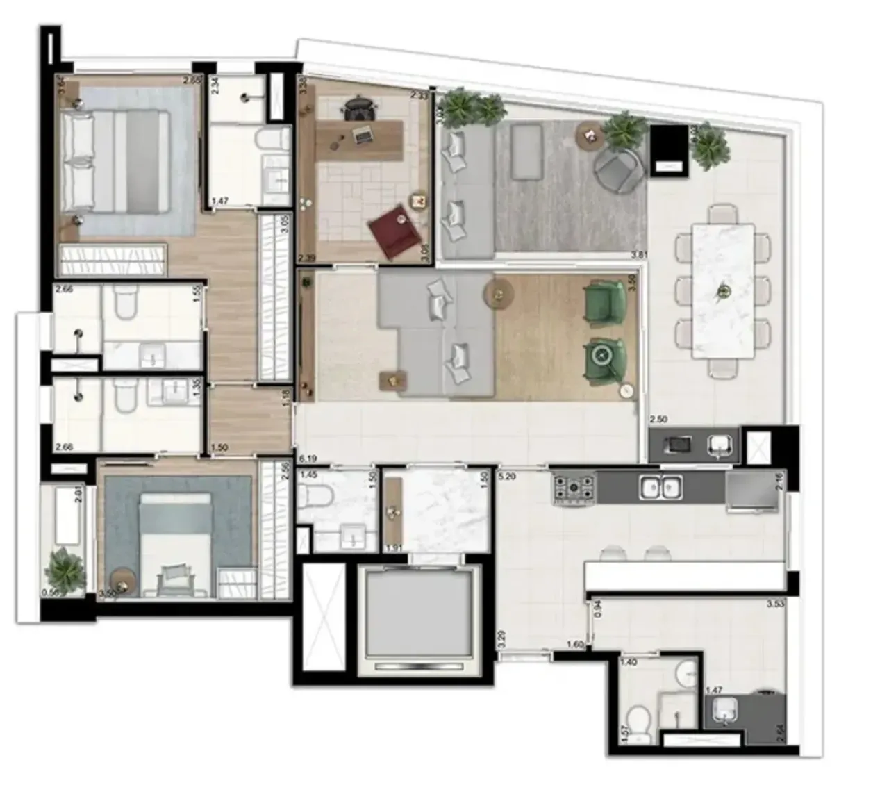 PLANTA 142m²