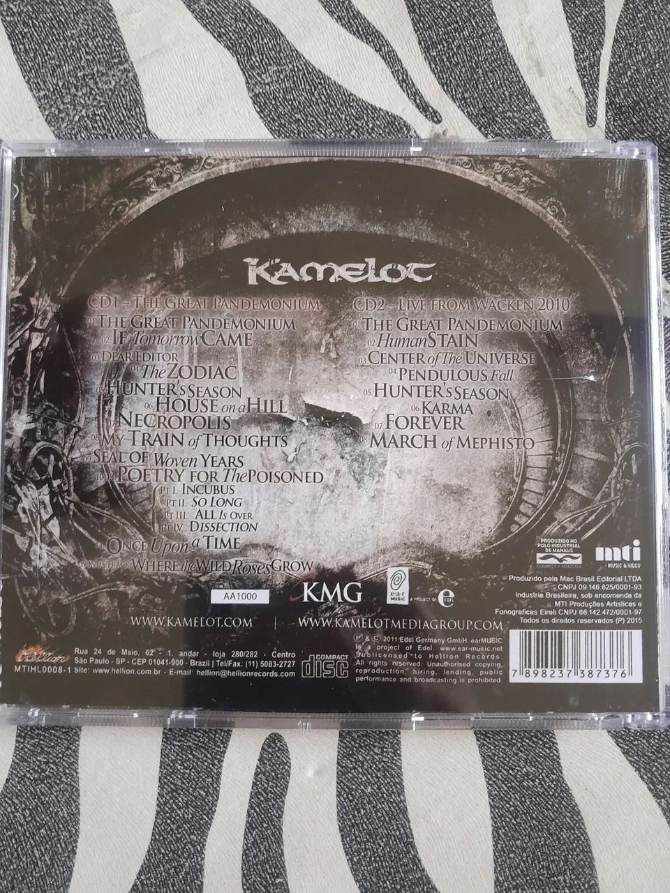 Cd Duplo Kamelot - Poetry for the poisoned e Live from Wacken