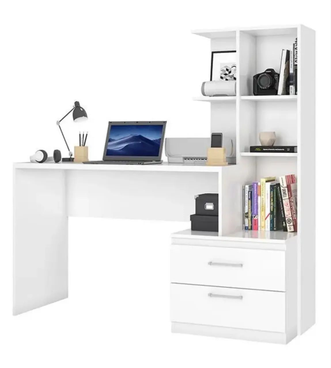 Escrivaninha com Prateleiras e 2 gavetas  - Foto 3