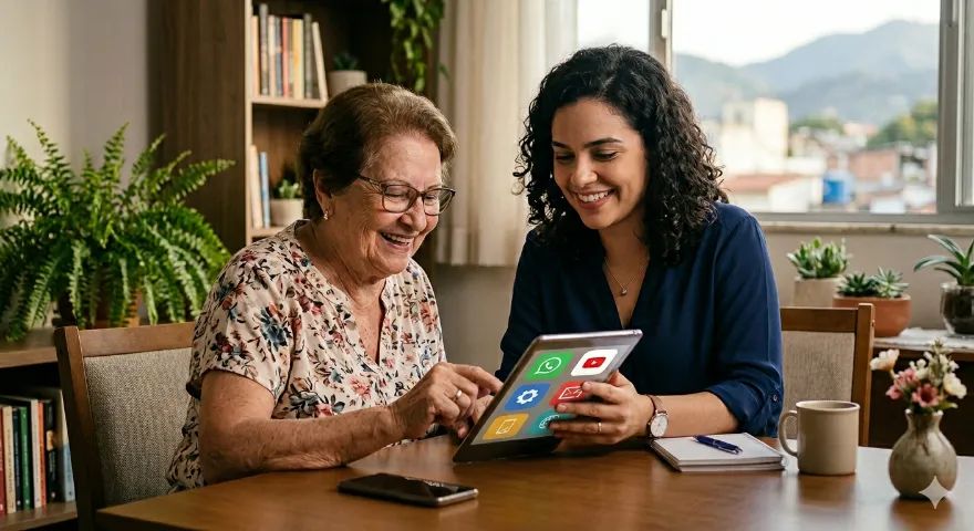 Aulas de Tecnologia para Idosos