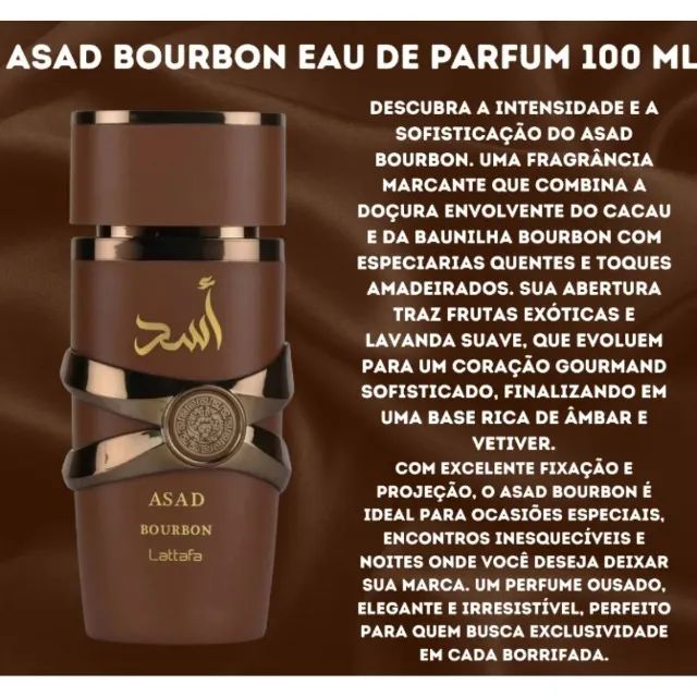 Perfume Árabe Asad Bourbon Lattafa 100ml Masculino  - Foto 4
