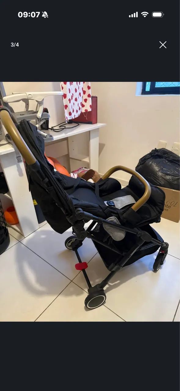 Carrinho de bebê KIDDO quase nunca usado - Foto 3