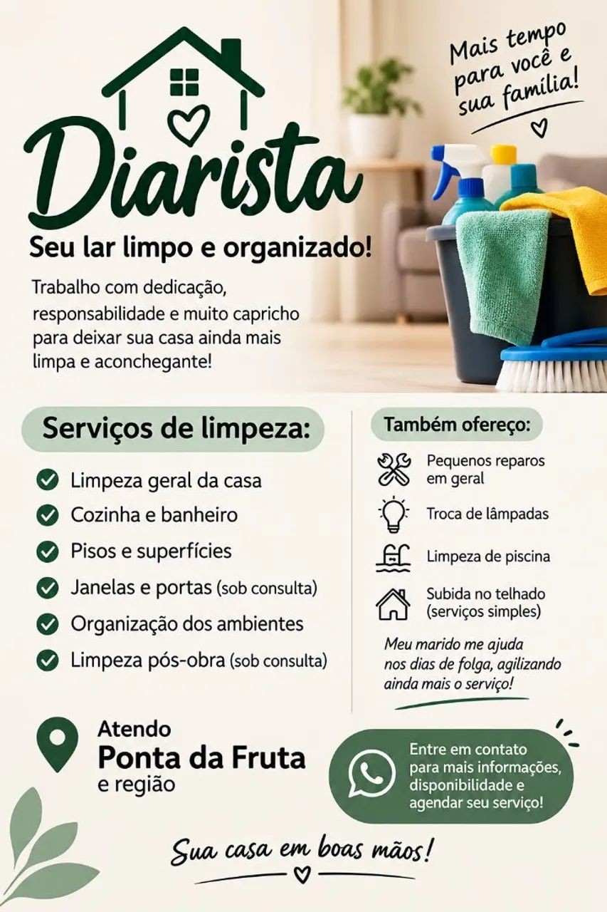 FAÇO FAXINAS !
