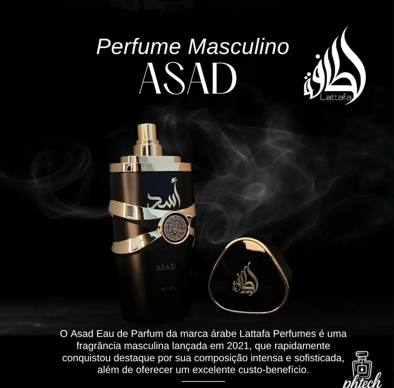 Perfume Lattafa Asad Tradicional Eau De Parfum Árabe 100ml - Foto 2